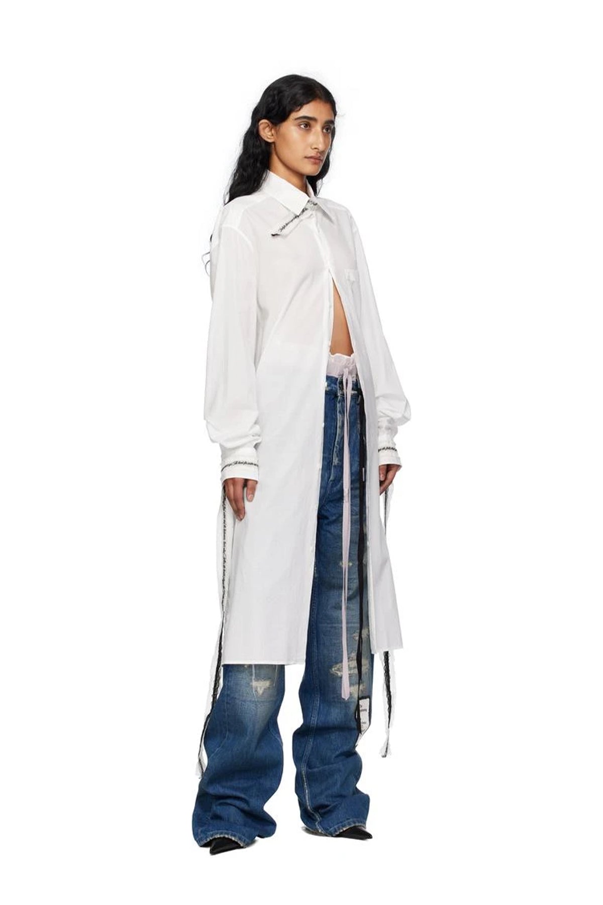 Gabi Long Shirt With Ribbons