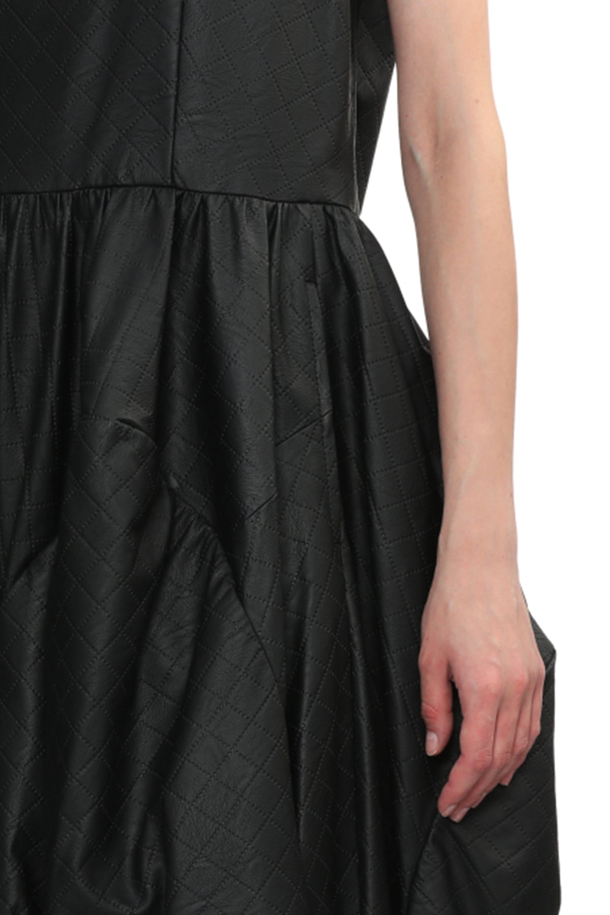 Pleather Grid Dress