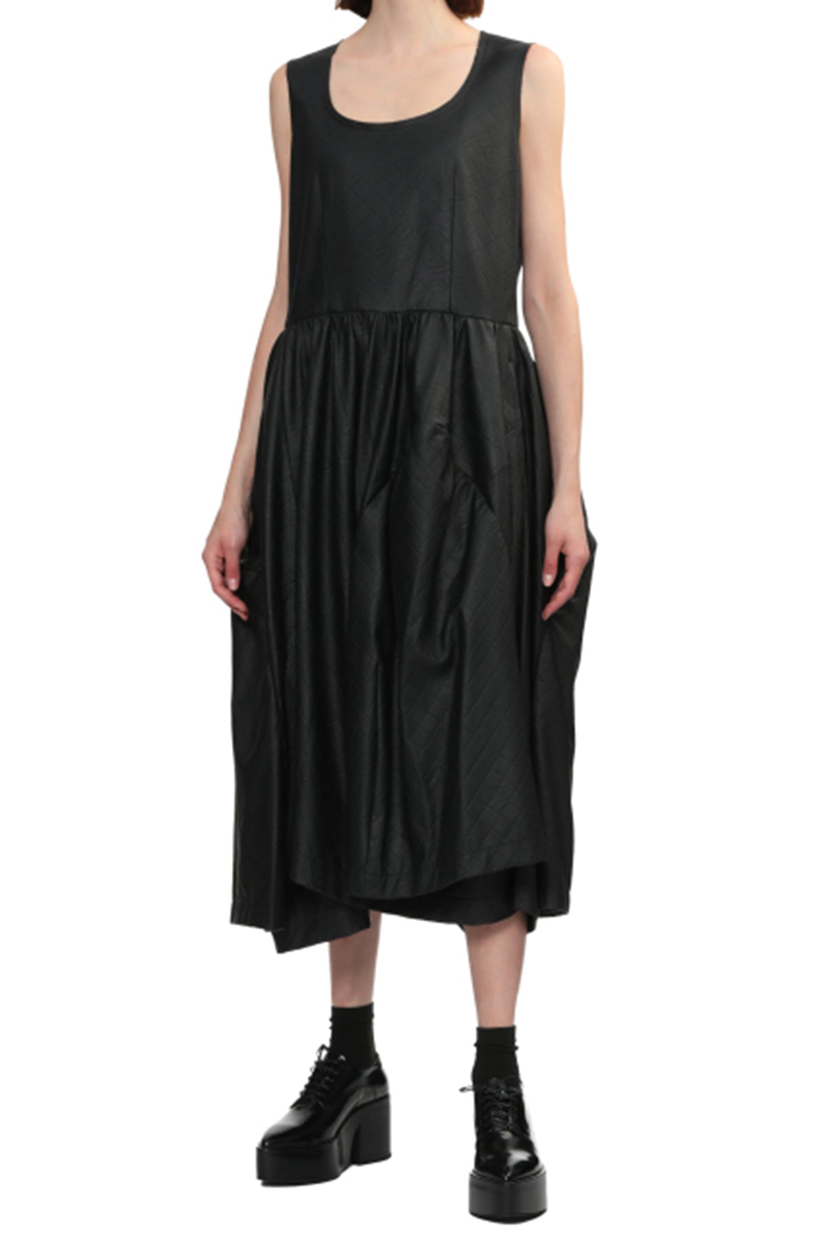 Pleather Grid Dress