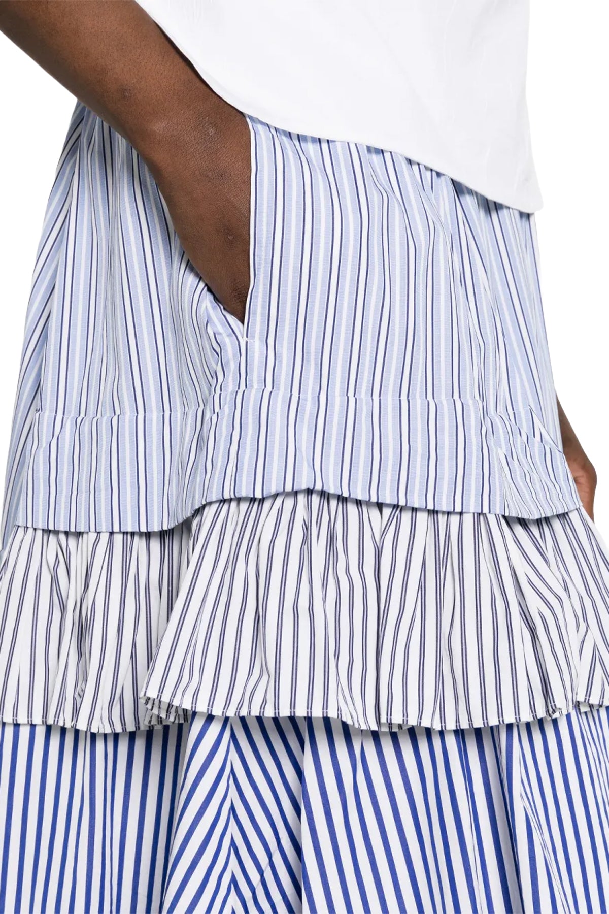 Multi Stripe Tiered Skirt