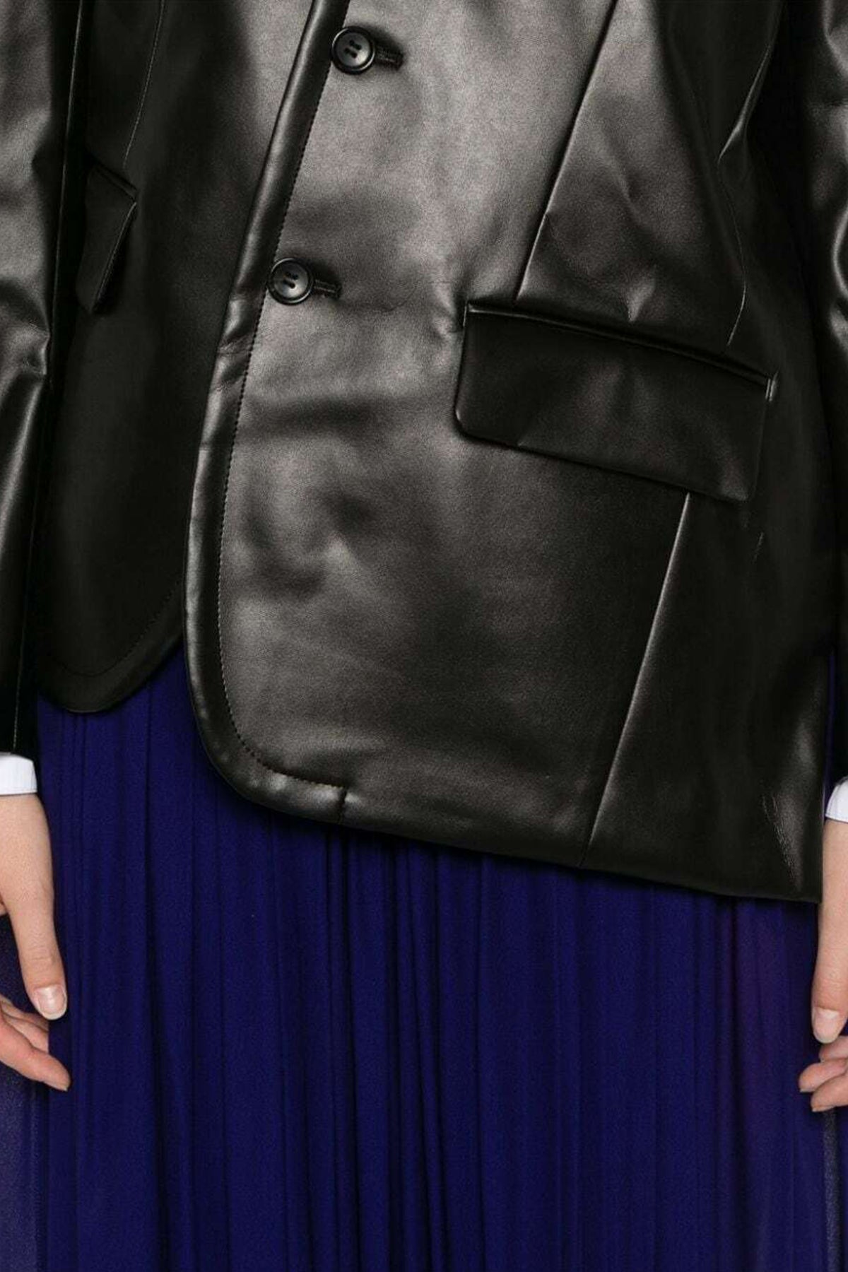 Pleather Blazer