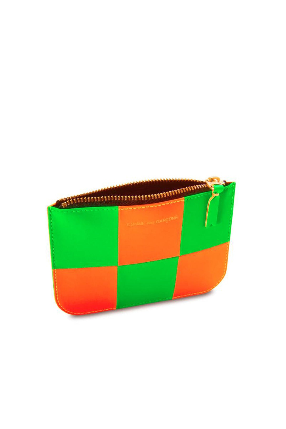 Fluro Squares Zip Purse - Small