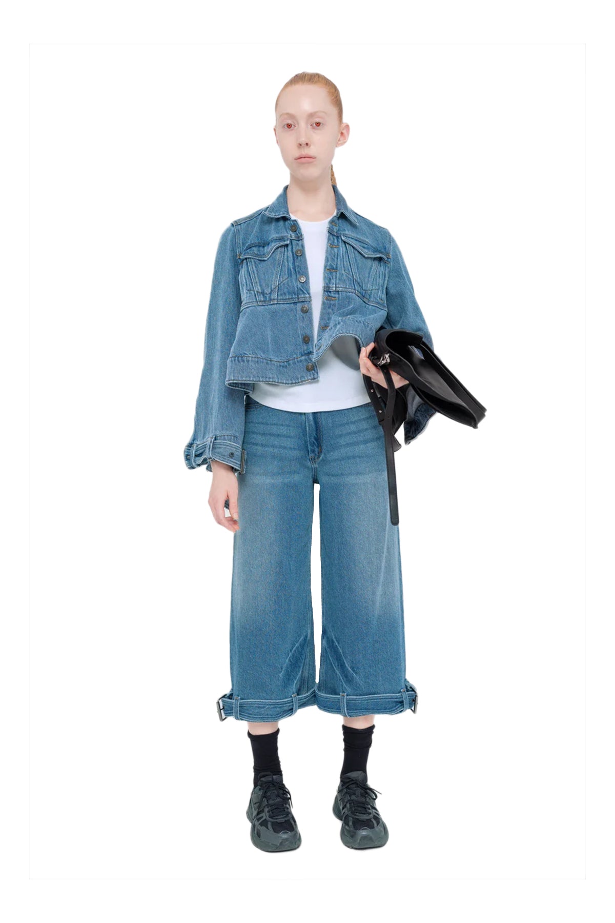 Cropped Denim Pants