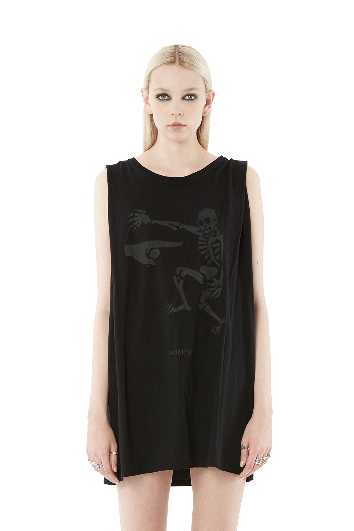 Black Skeleton Tank Dress