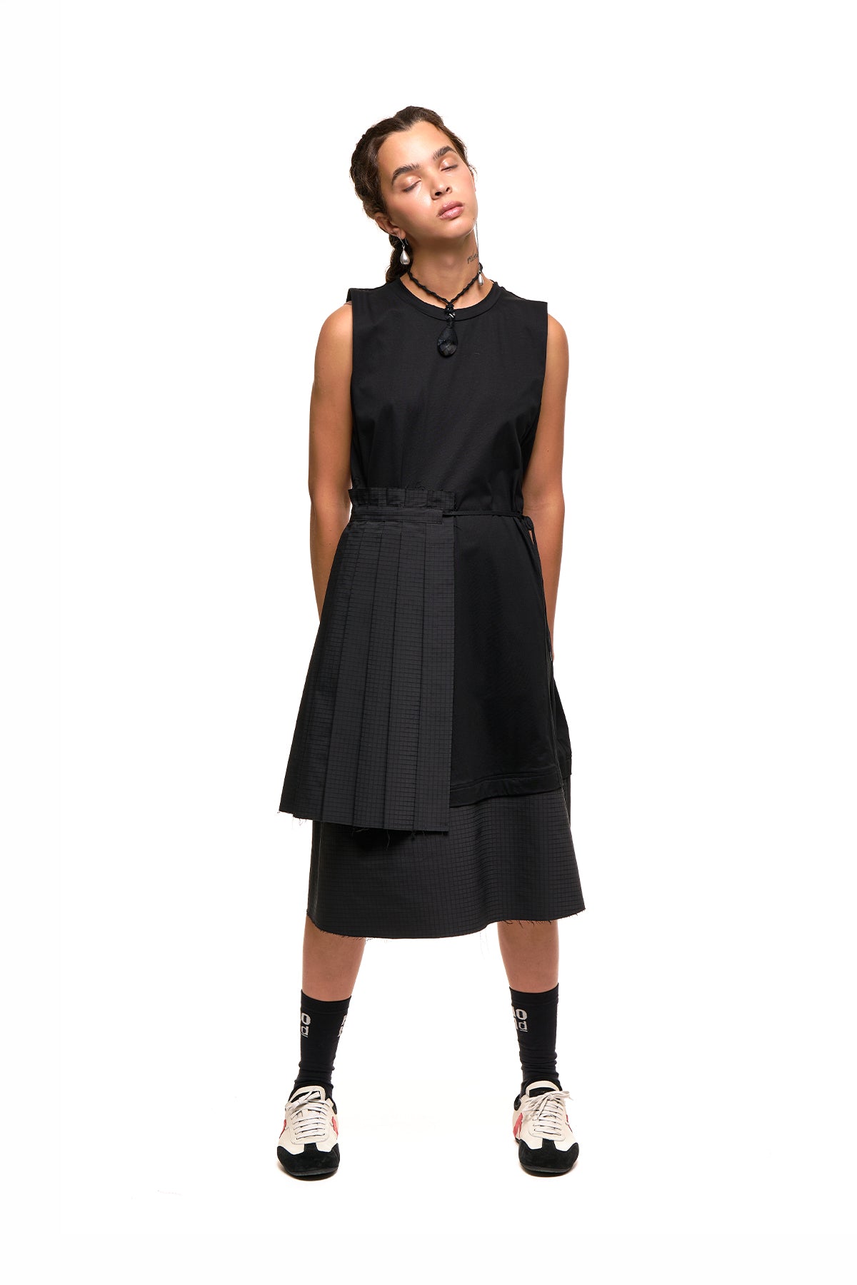 Grid Line Tank Dress
