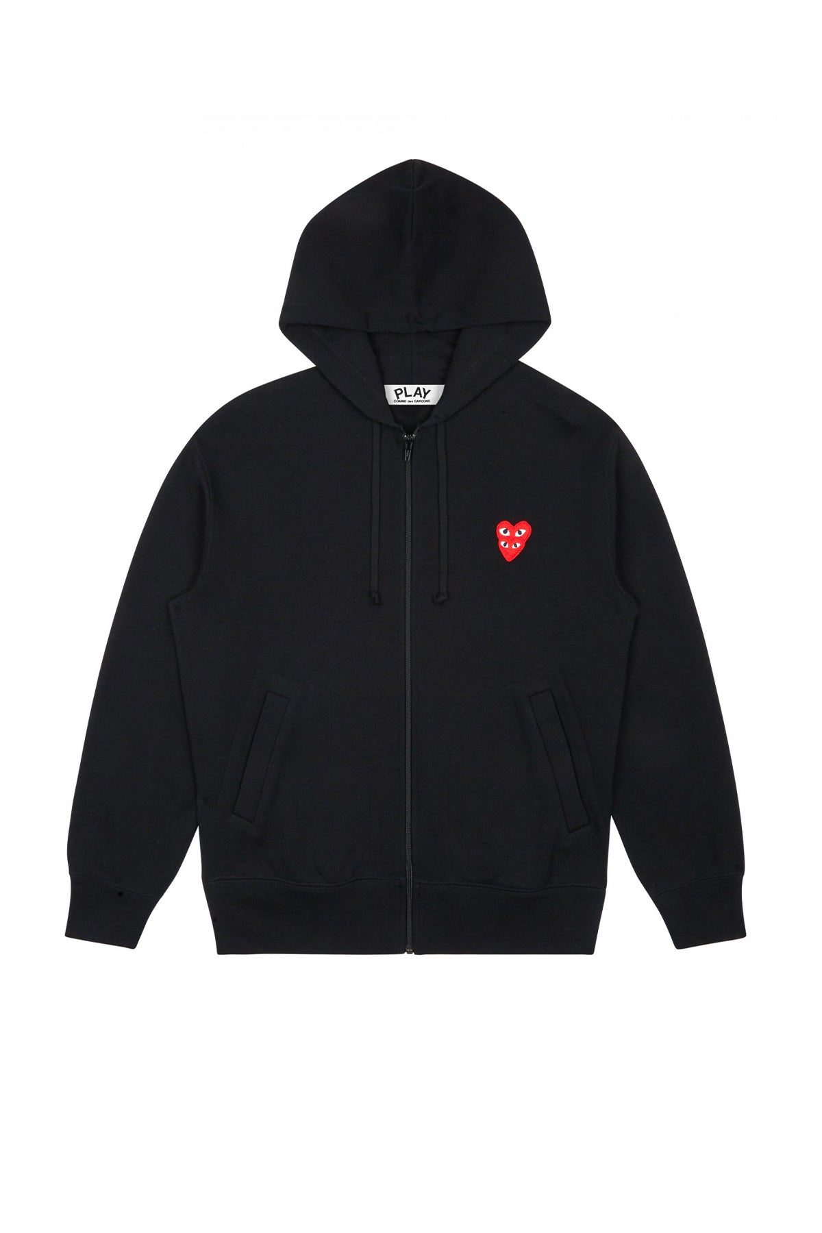Mens Zip Hoodie - 2 Red Hearts