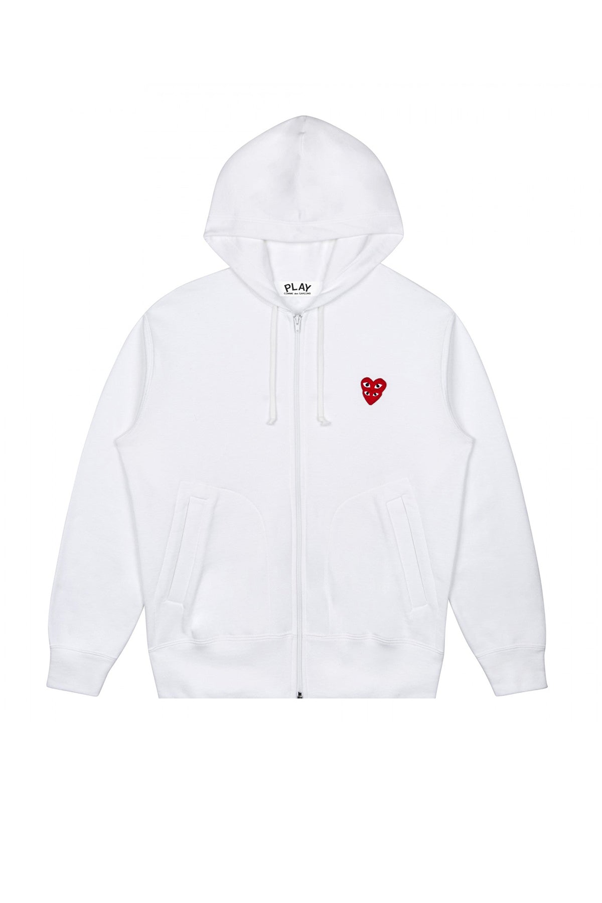 Mens Zip Hoodie - 2 Red Hearts