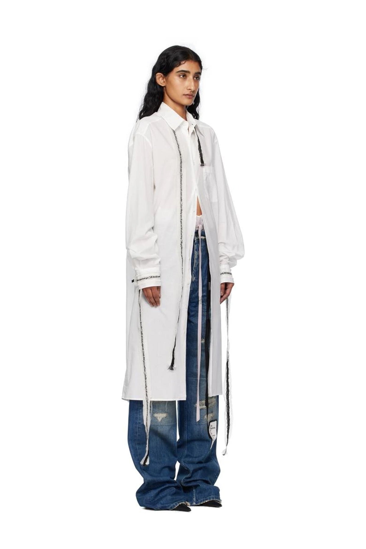 Gabi Long Shirt With Ribbons