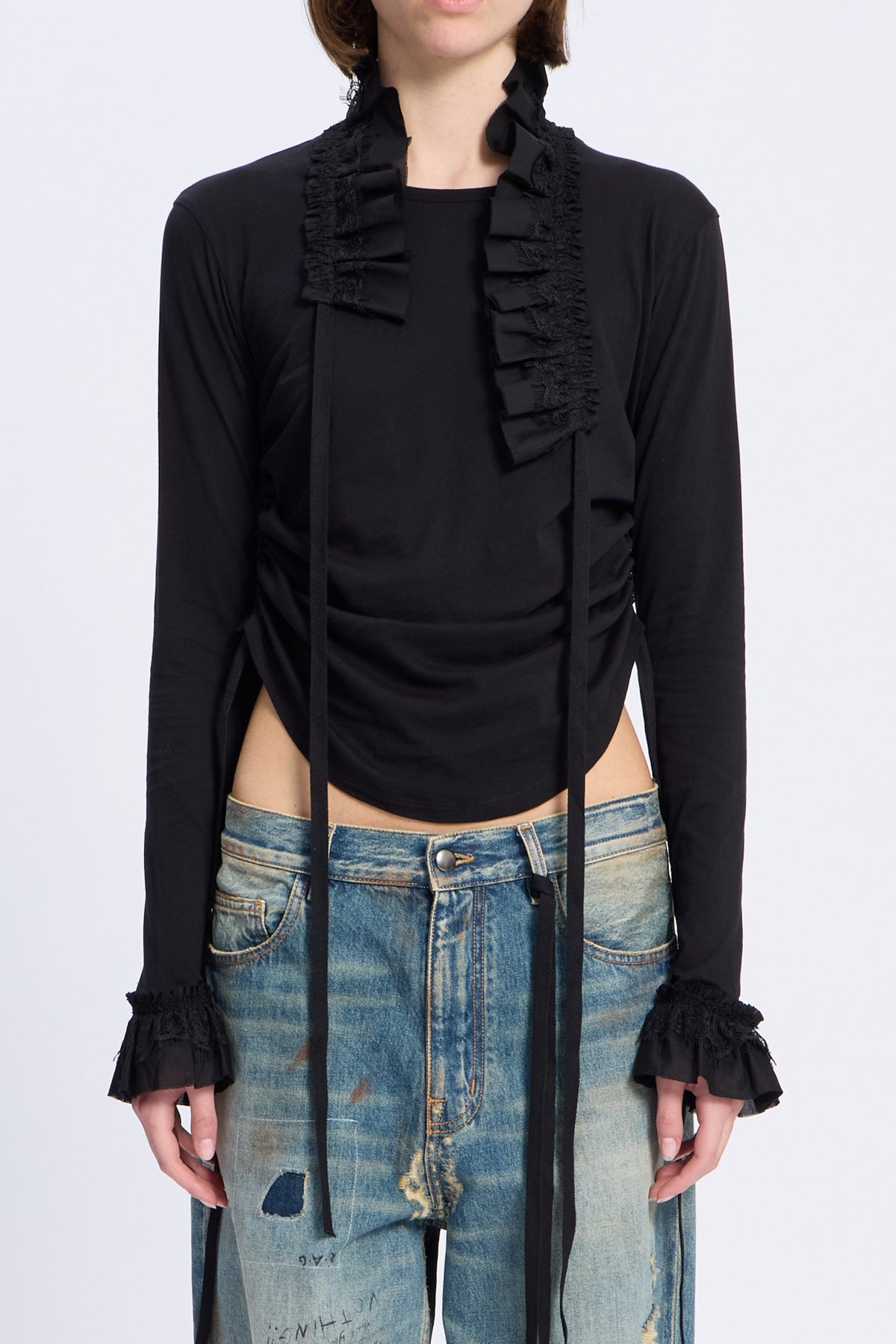 Inna Wrinkled L/S with Ruffled Collar and Cuffs
