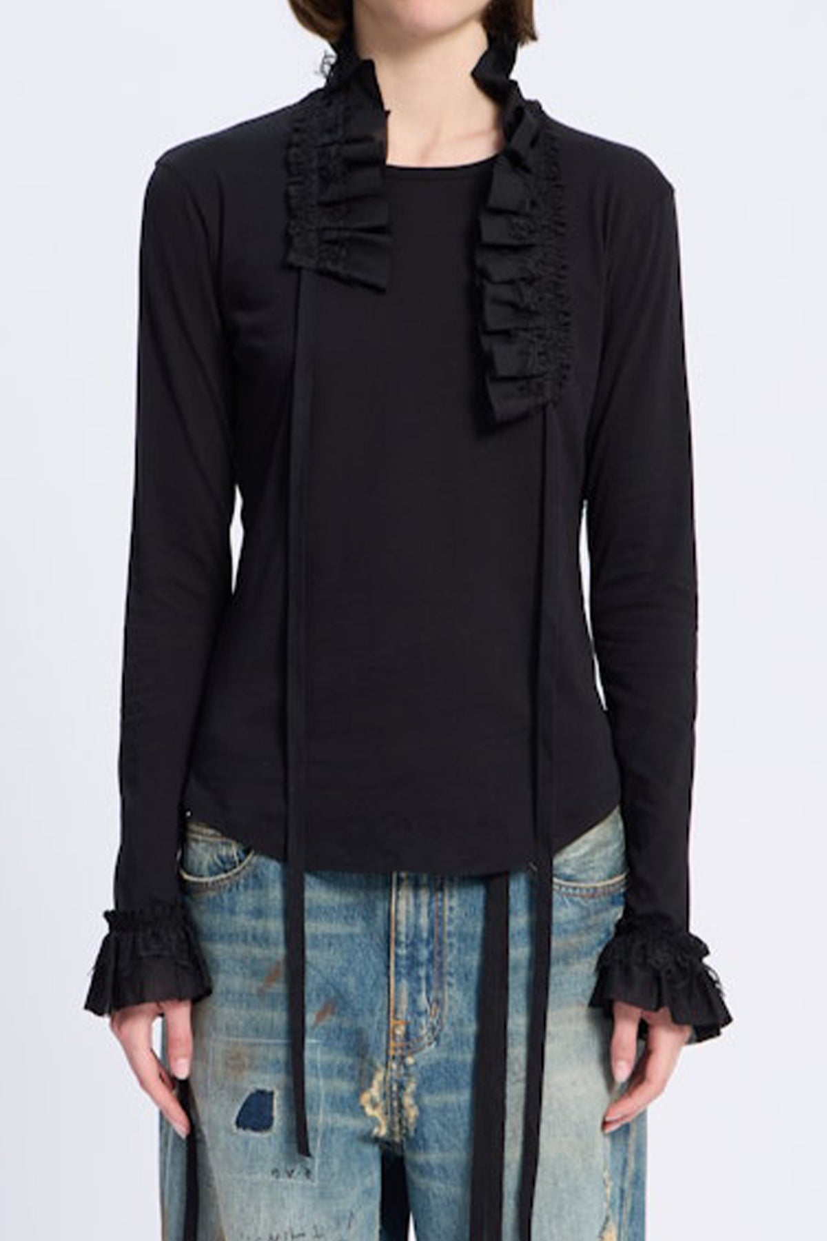 Inna Wrinkled L/S with Ruffled Collar and Cuffs