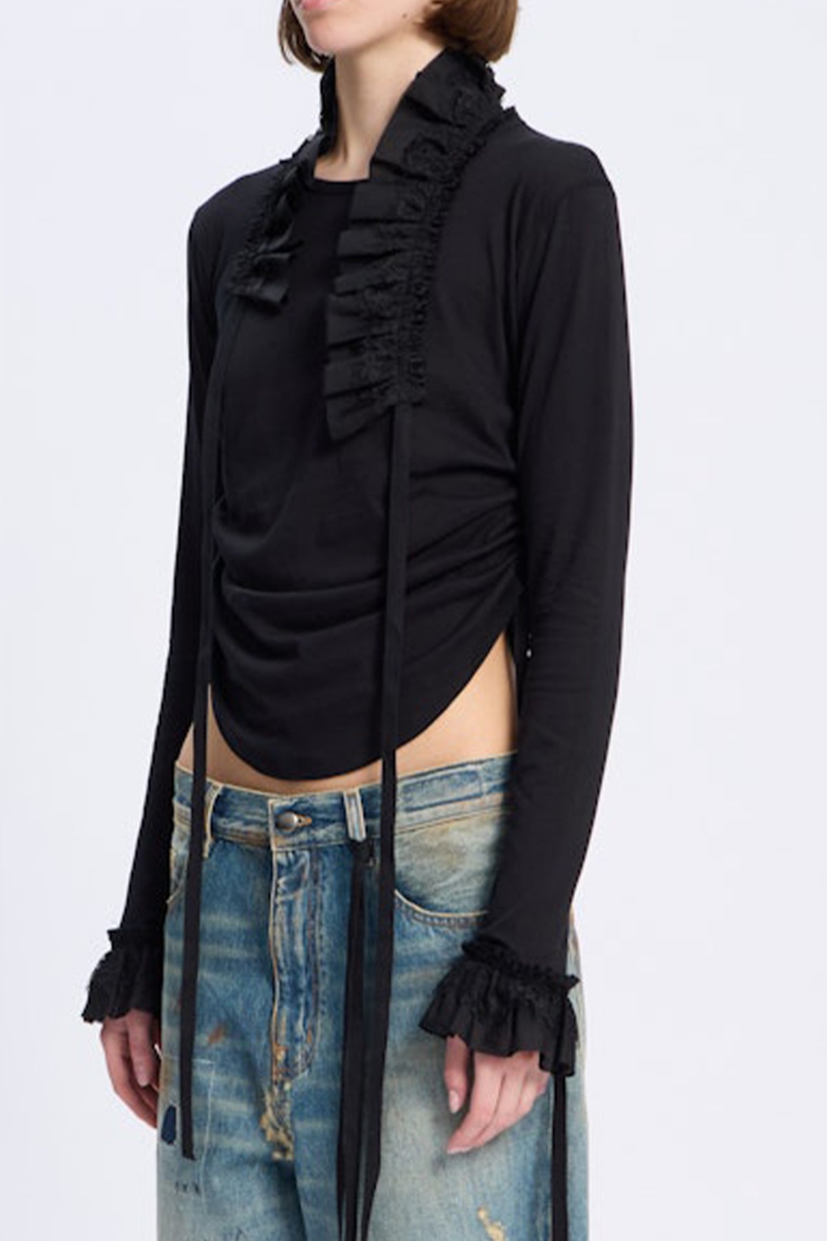 Inna Wrinkled L/S with Ruffled Collar and Cuffs