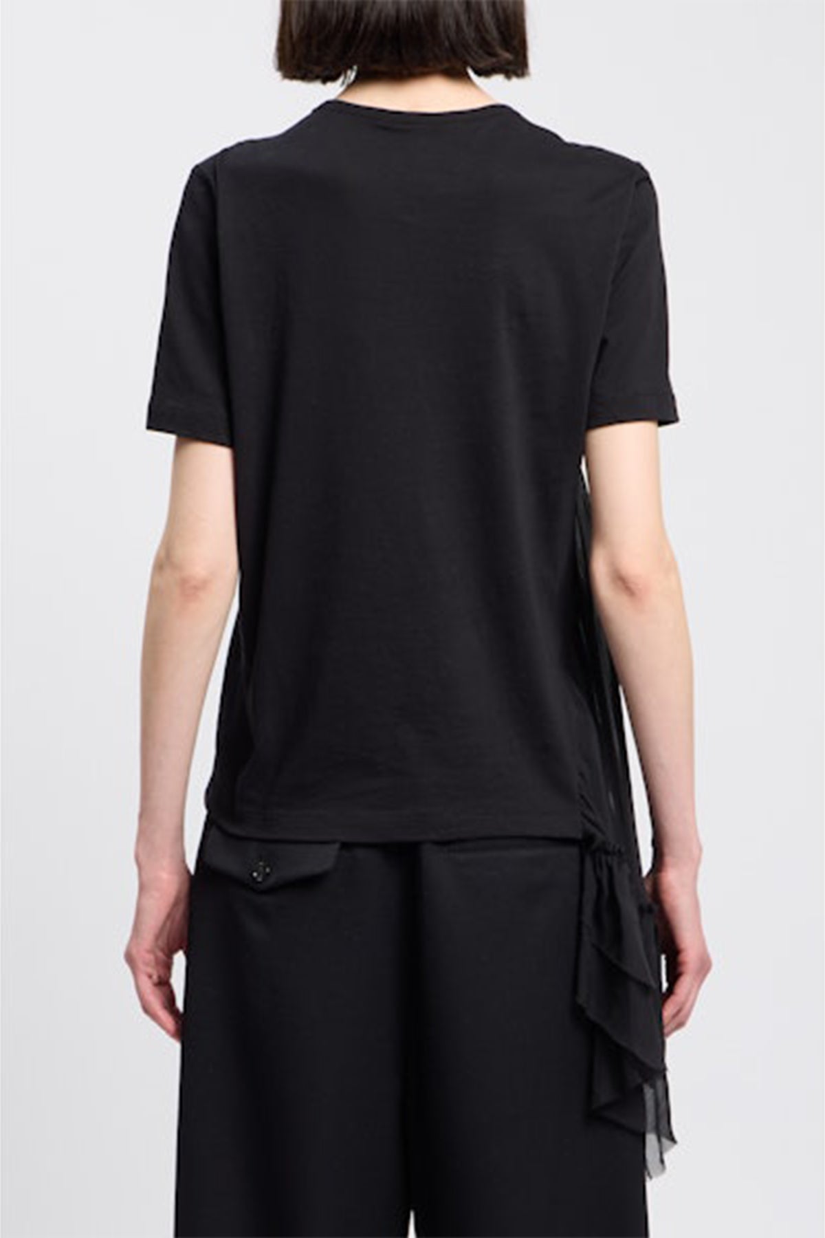 Yola T-Shirt with Silk Chiffon and Lace