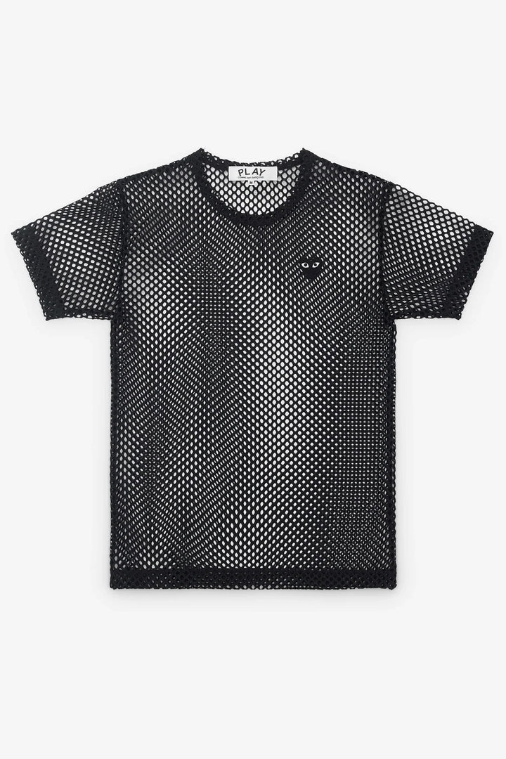 Big Mesh Tee with Embroidered Heart