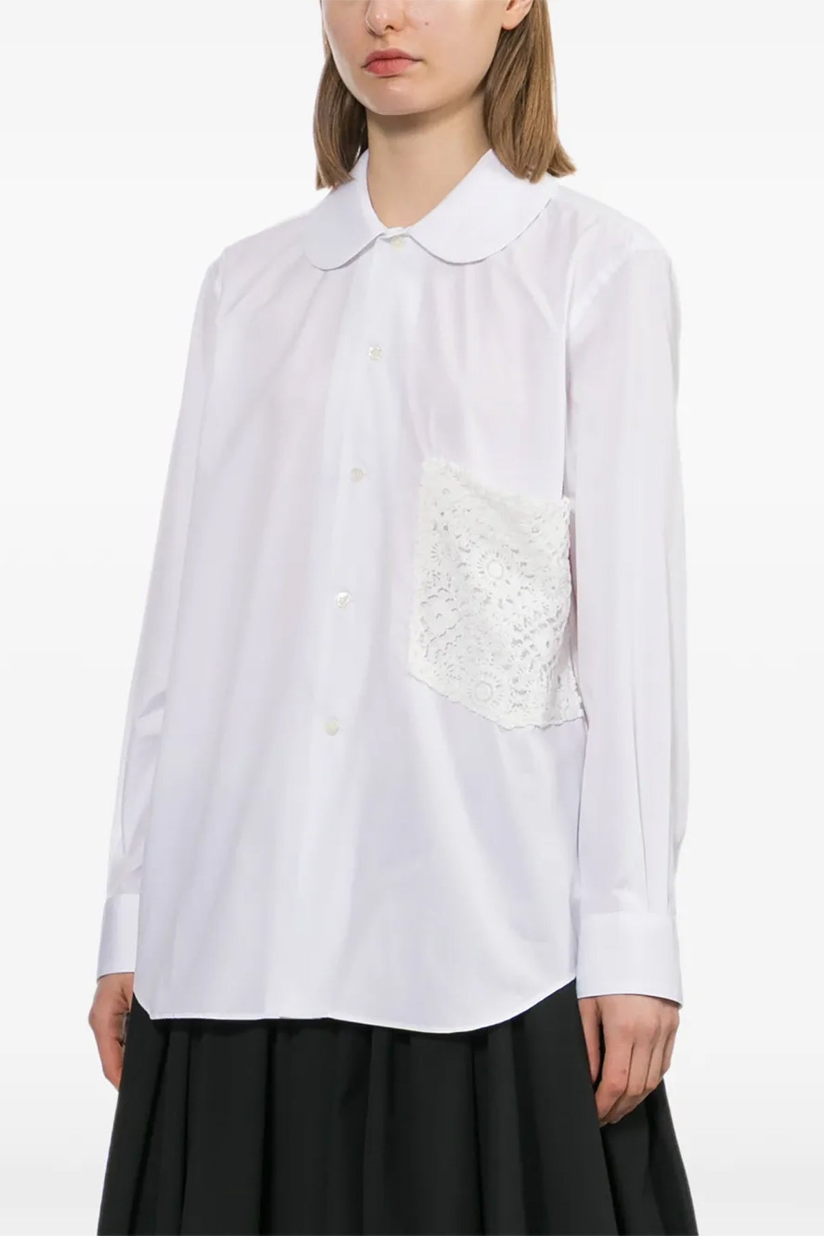 Guipure Pan Collar Shirt