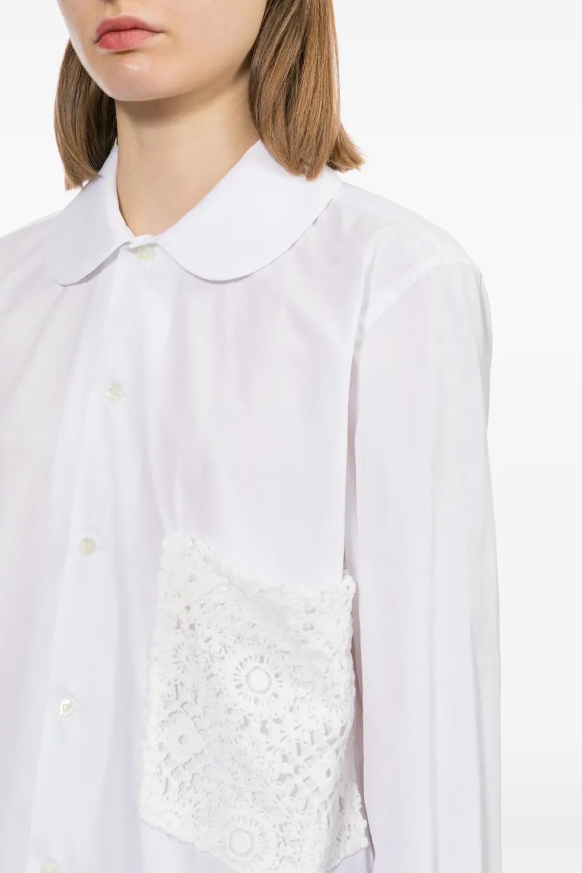 Guipure Pan Collar Shirt
