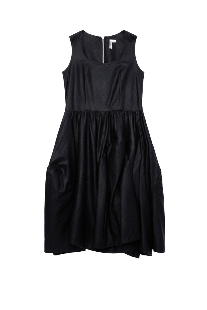 Pleather Grid Dress
