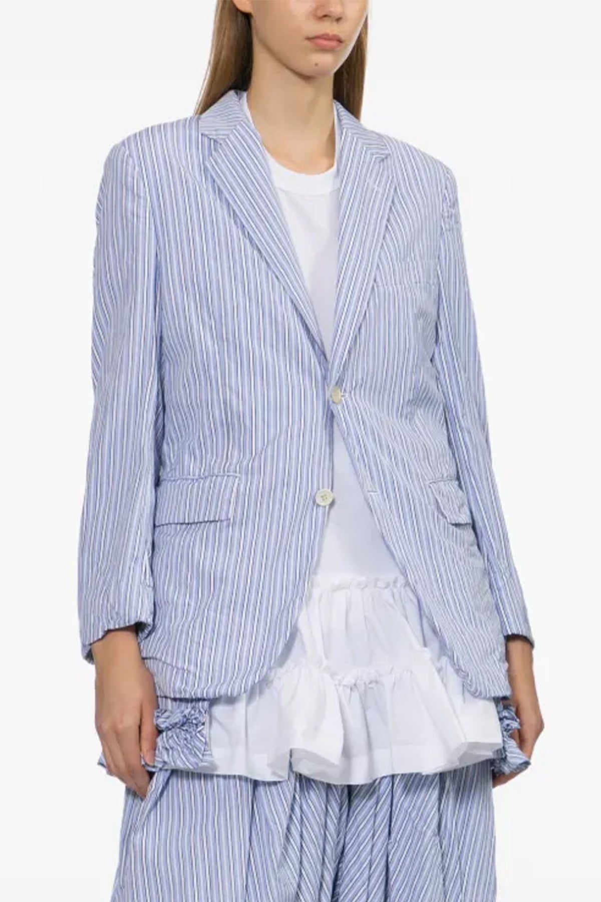 Under Frill Striped Jacket