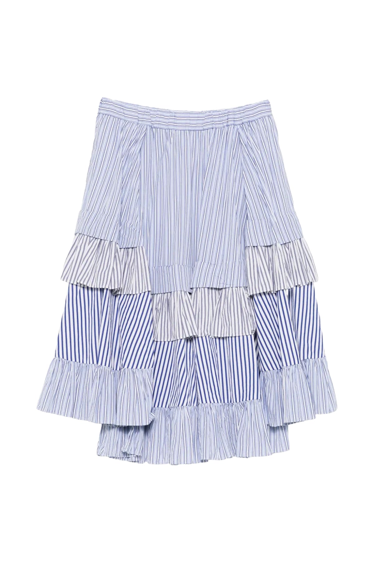 Multi Stripe Tiered Skirt