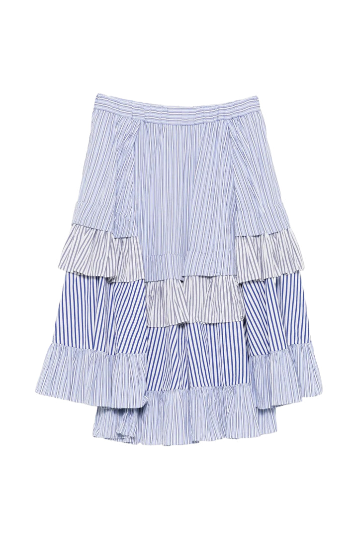 Multi Stripe Tiered Skirt