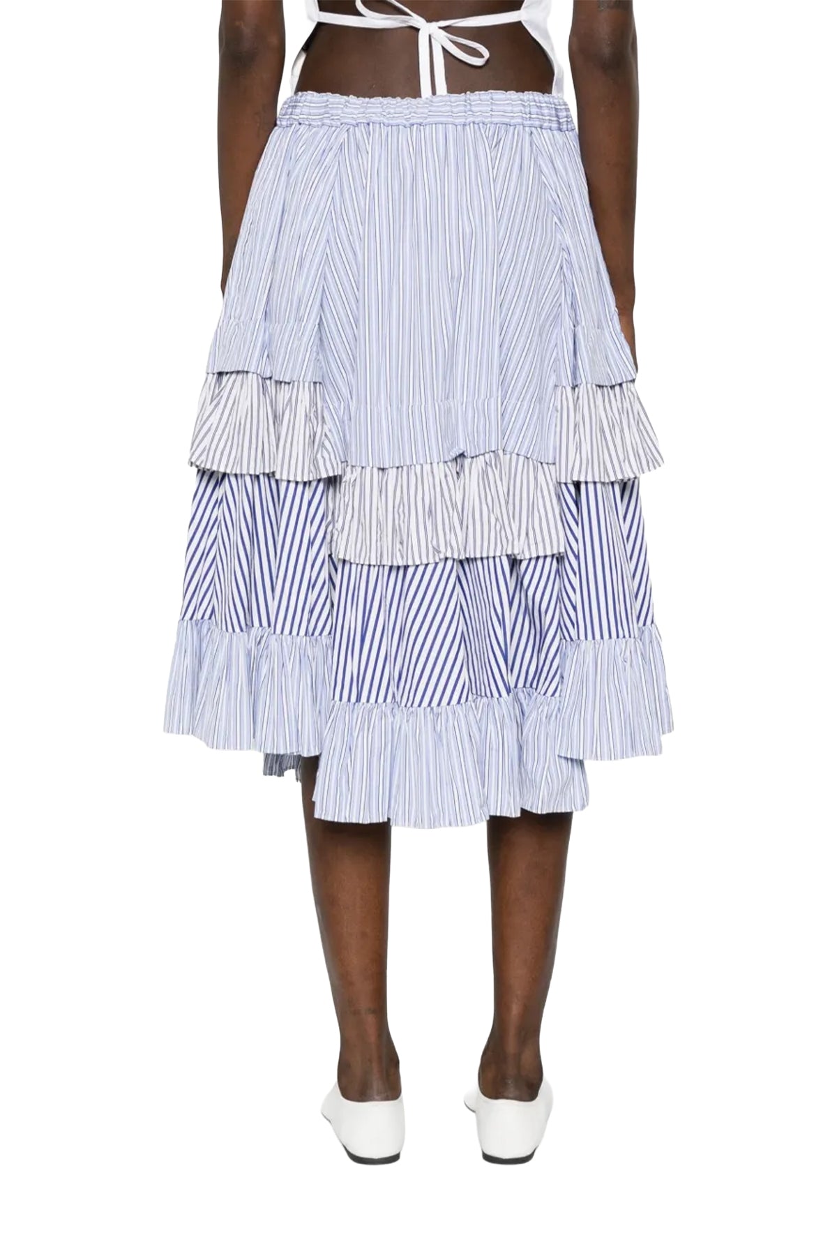 Multi Stripe Tiered Skirt