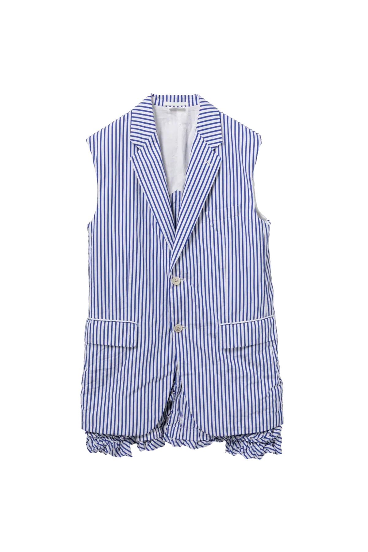 Under Frill Striped Vest