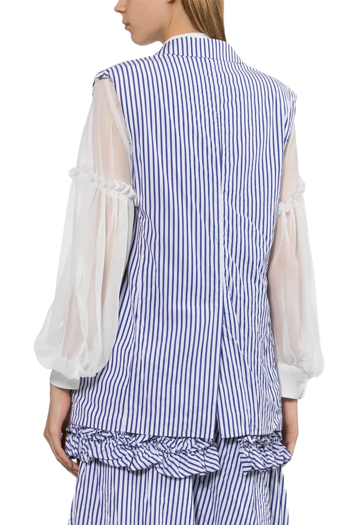 Under Frill Striped Vest