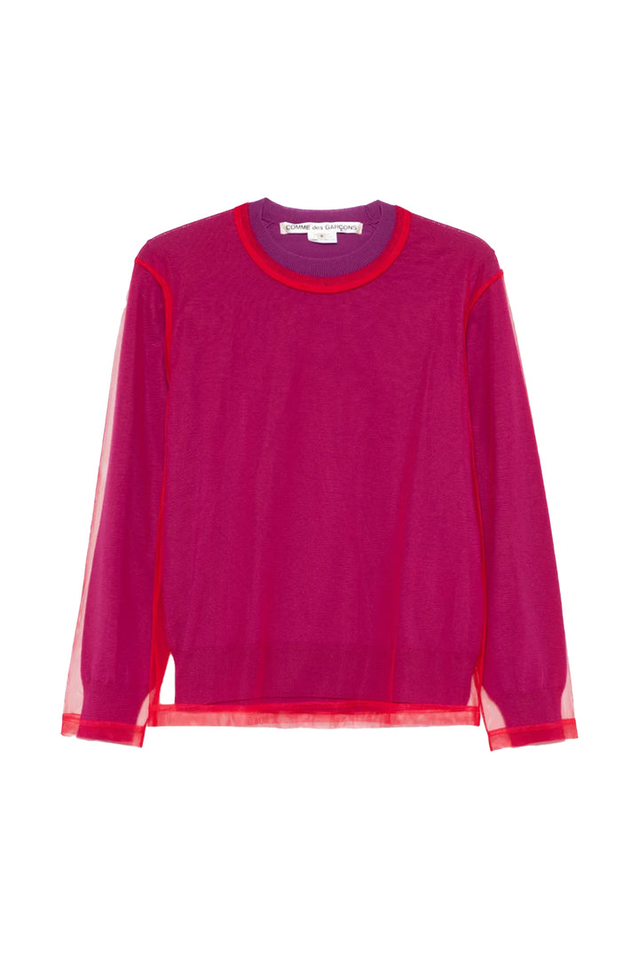 Tulle Overlay Sweater