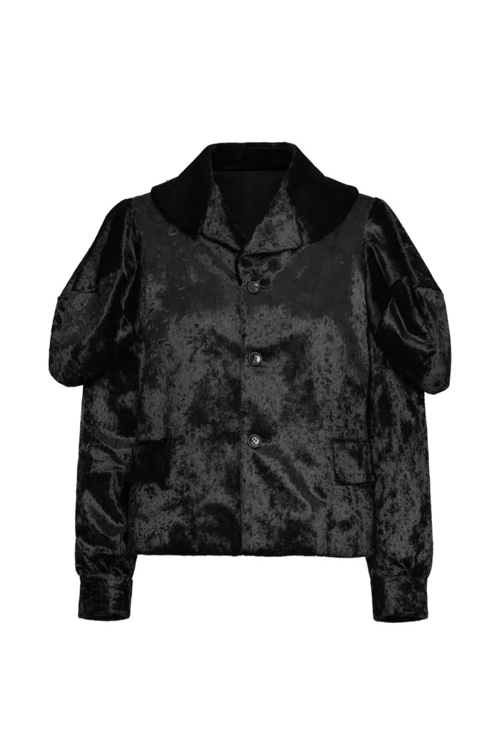 Velvet Balloon Sleeve Jacket