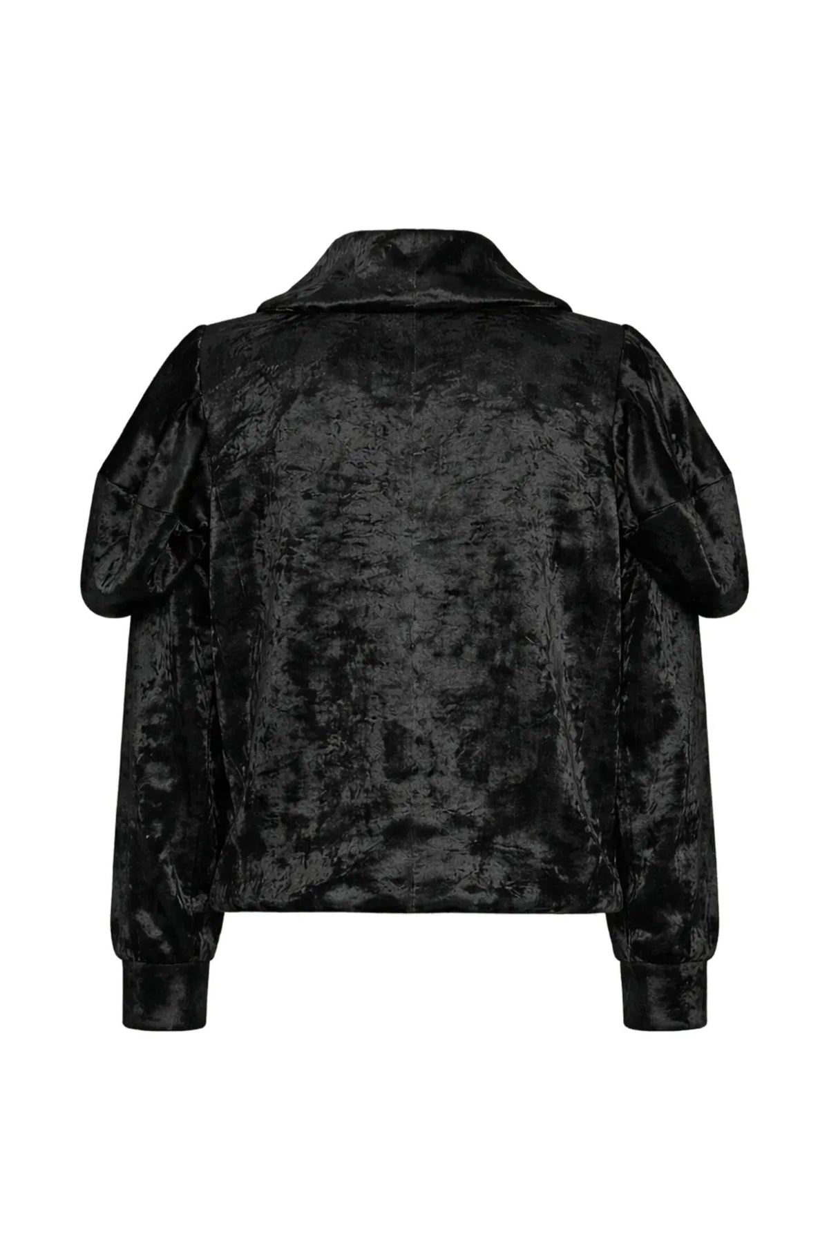 Velvet Balloon Sleeve Jacket