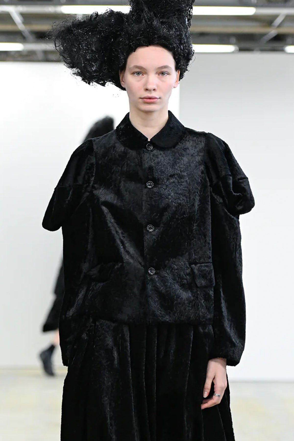 Velvet Balloon Sleeve Jacket