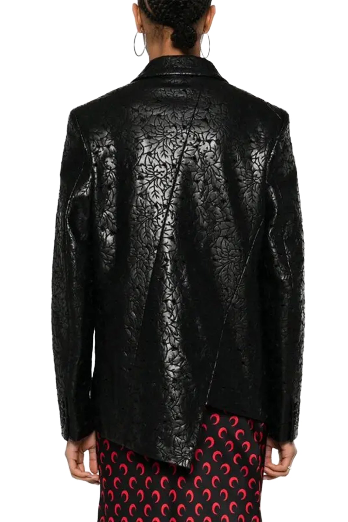Embossed Pleather Blazer