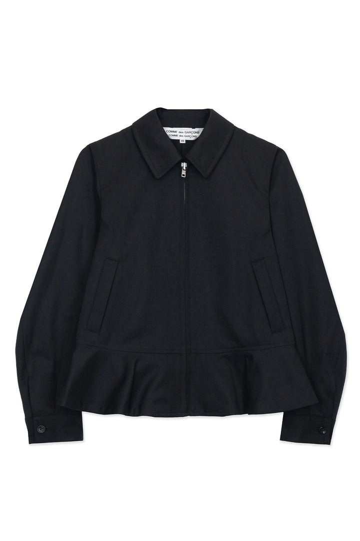 Wool Polyester Zip-Up Jacket