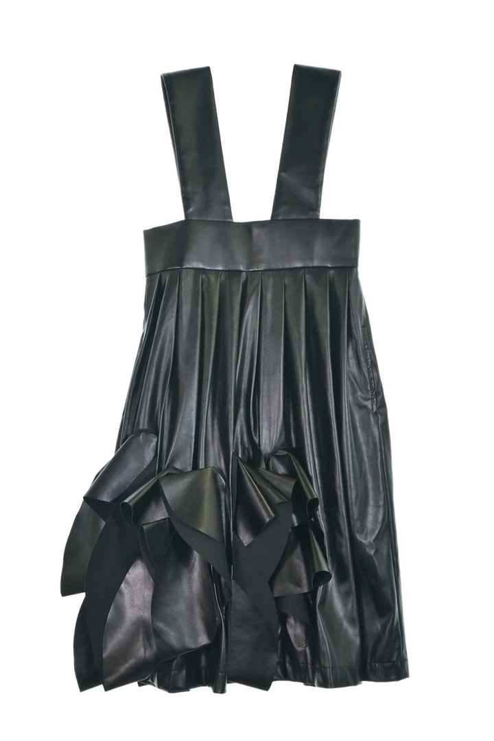 Frill Pleather Pinafore