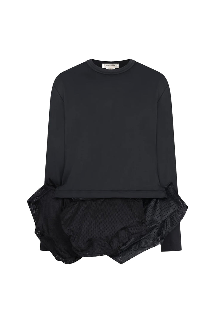 Nylon Puff Hem Tee-Short