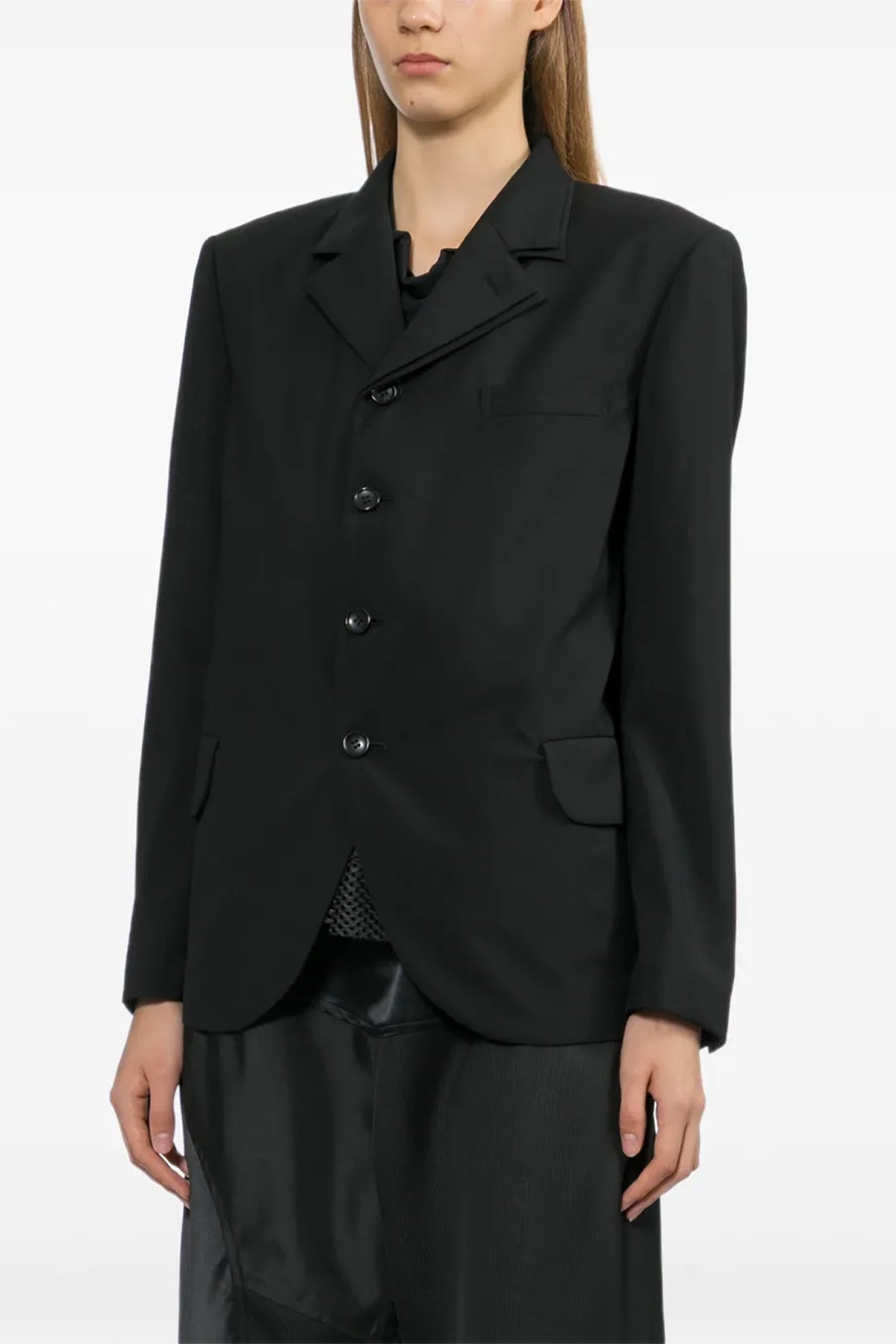 Douple Lapel Wool Blazer