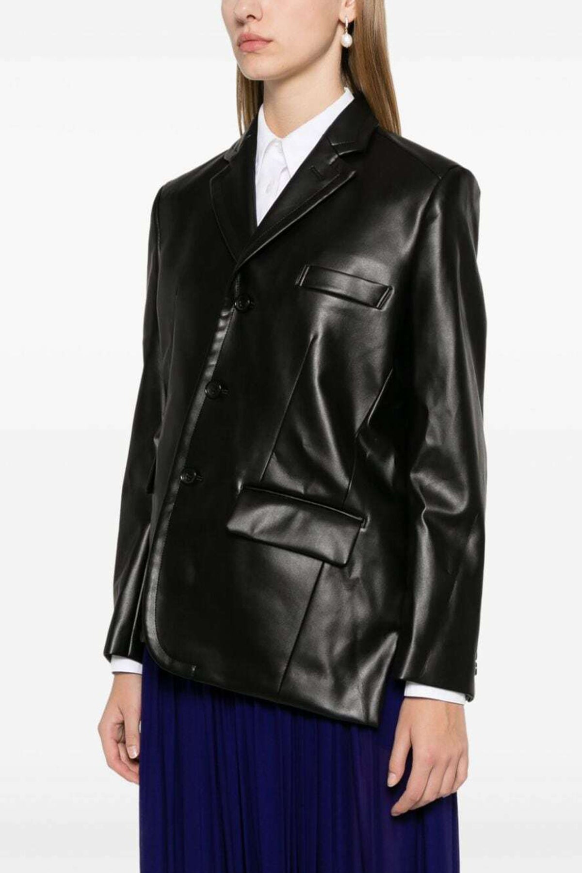 Pleather Blazer