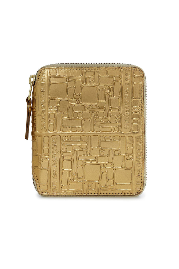 Embossed Logotype Zip Wallet