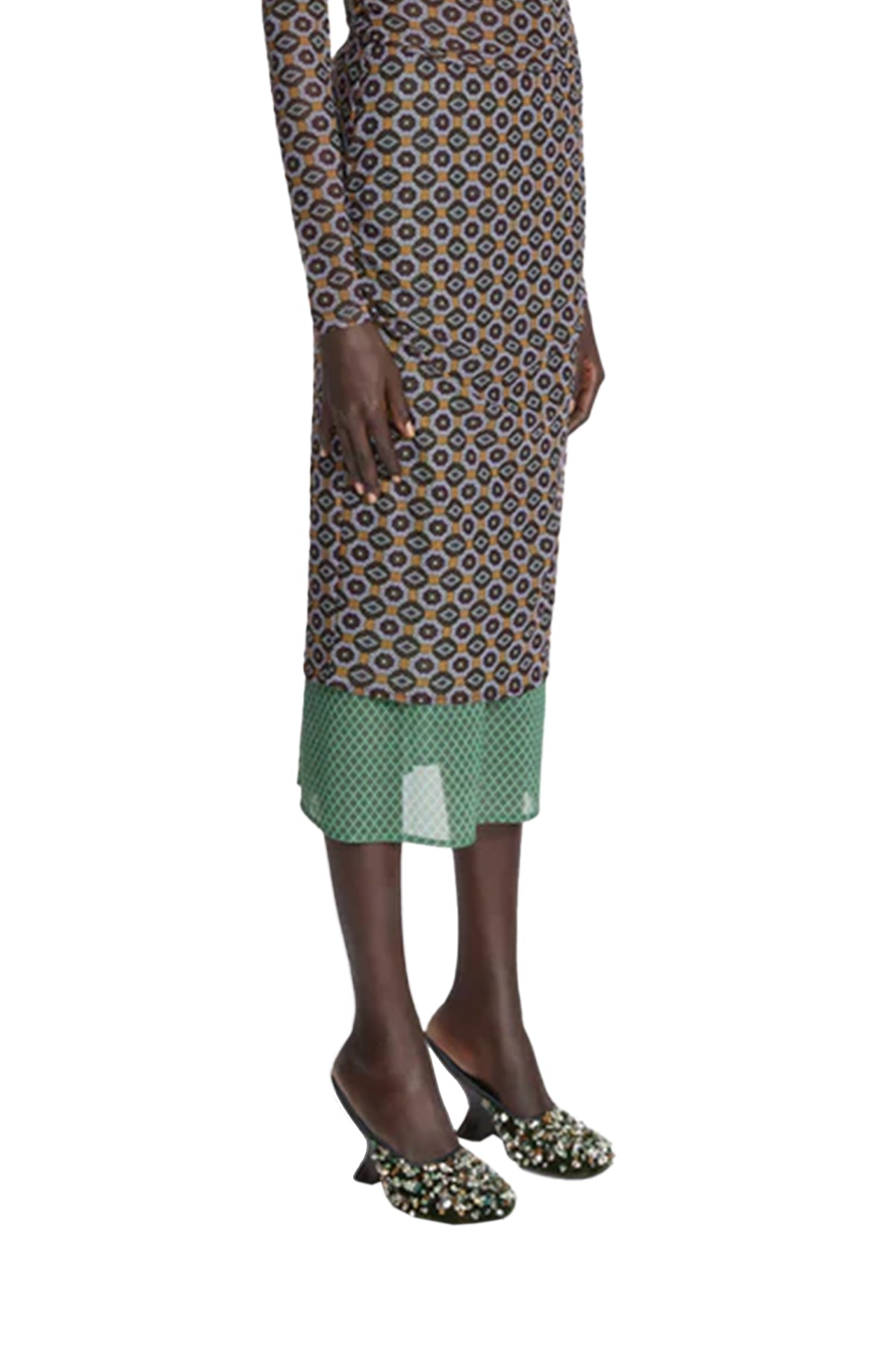 Mosaic Homoa Double Layer Skirt