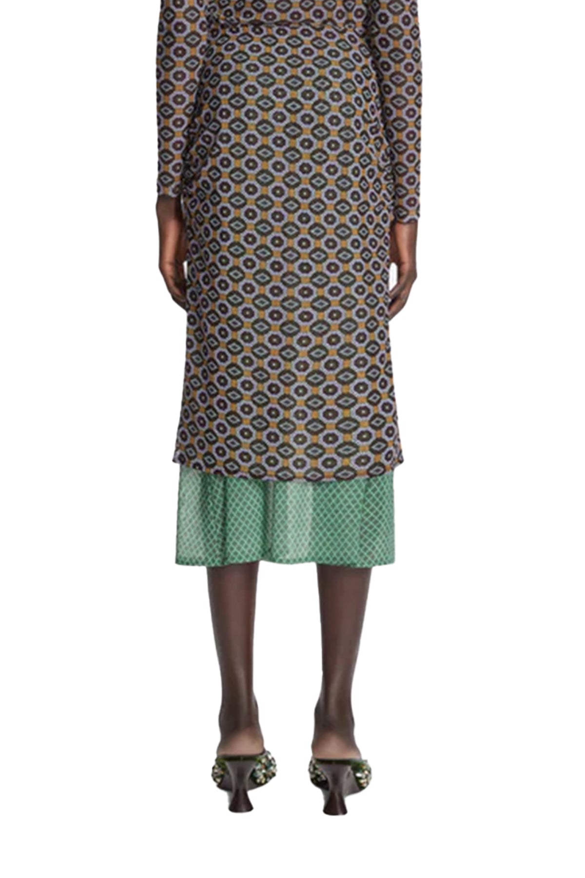 Mosaic Homoa Double Layer Skirt