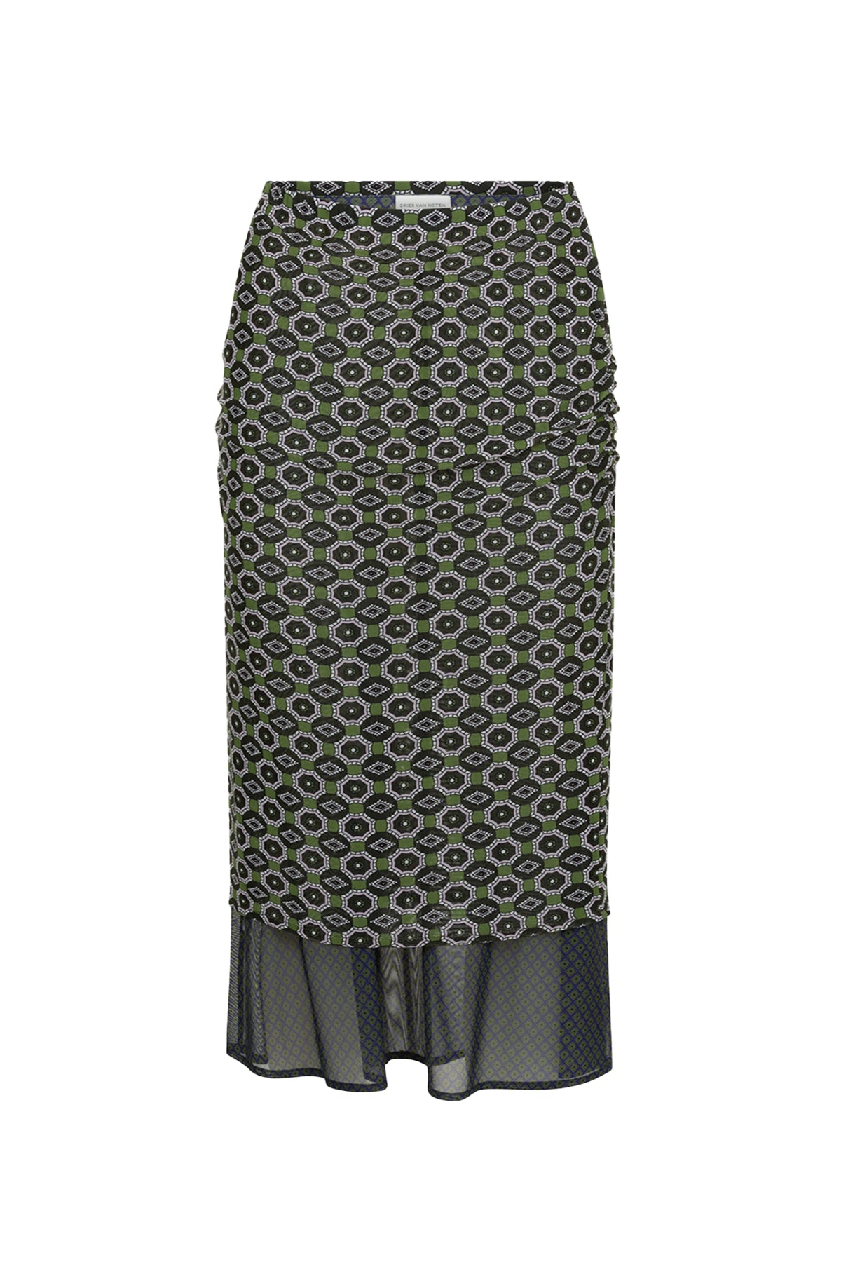 Mosaic Homoa Double Layer Skirt