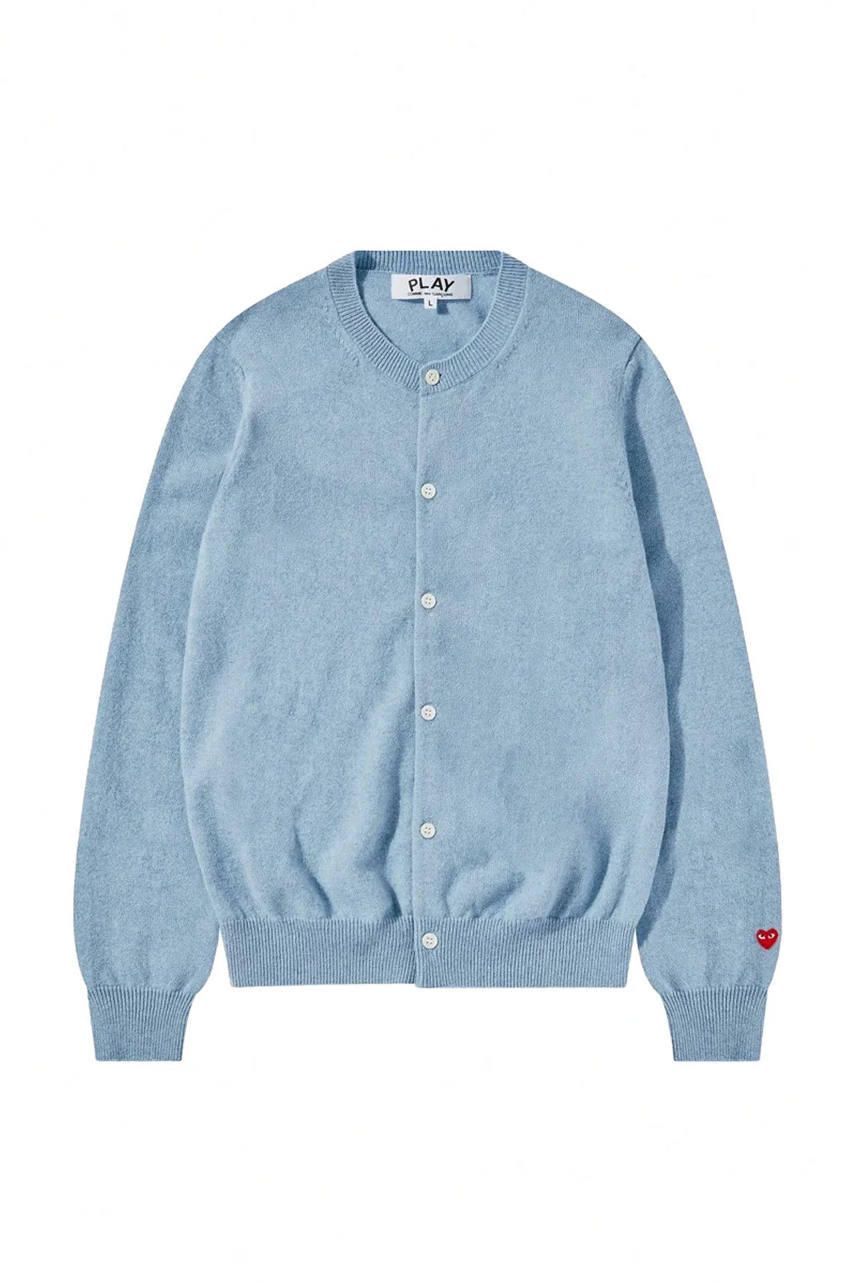 Heart Sleeve Crew Neck Cardigan