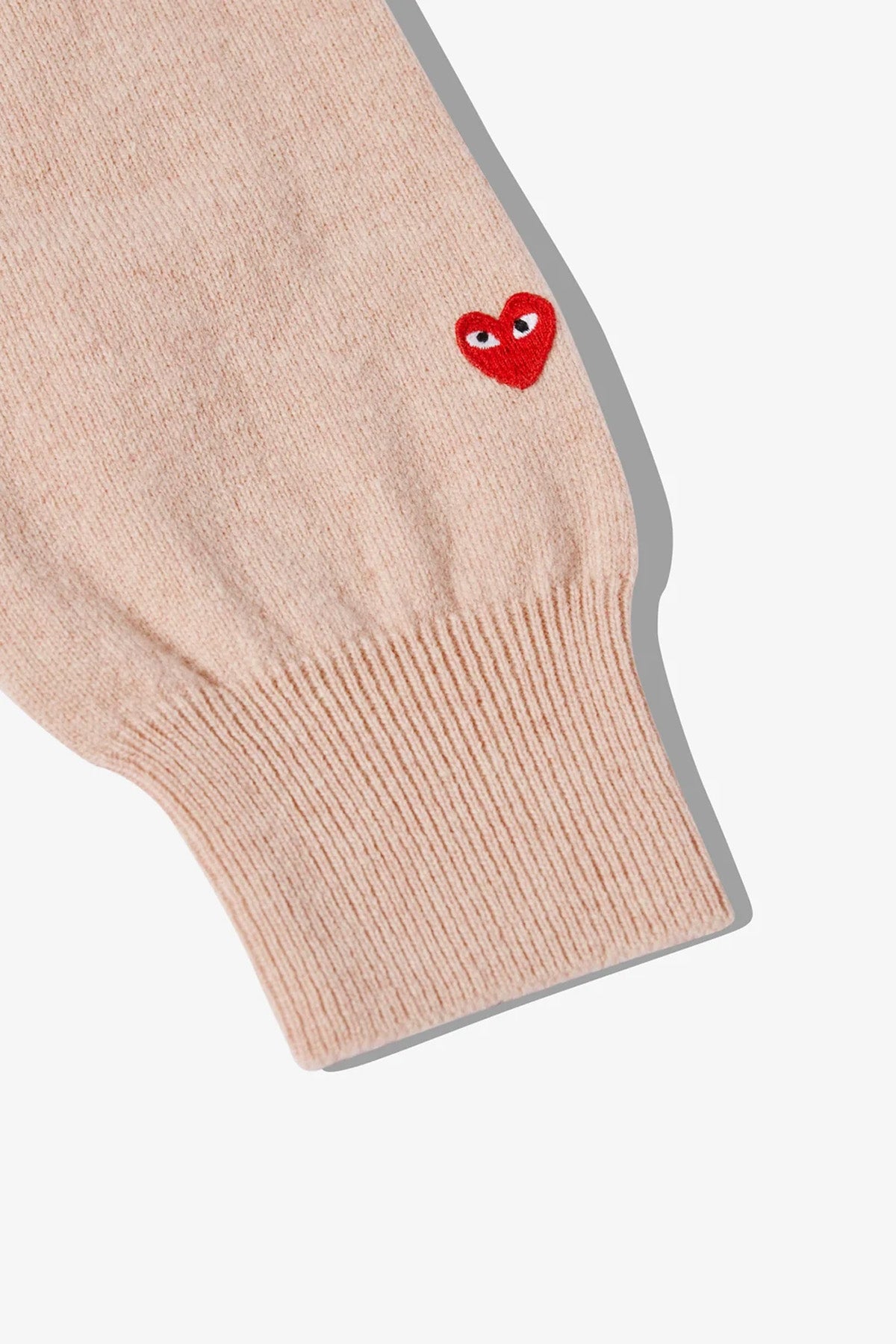 Heart Sleeve Crew Neck Cardigan
