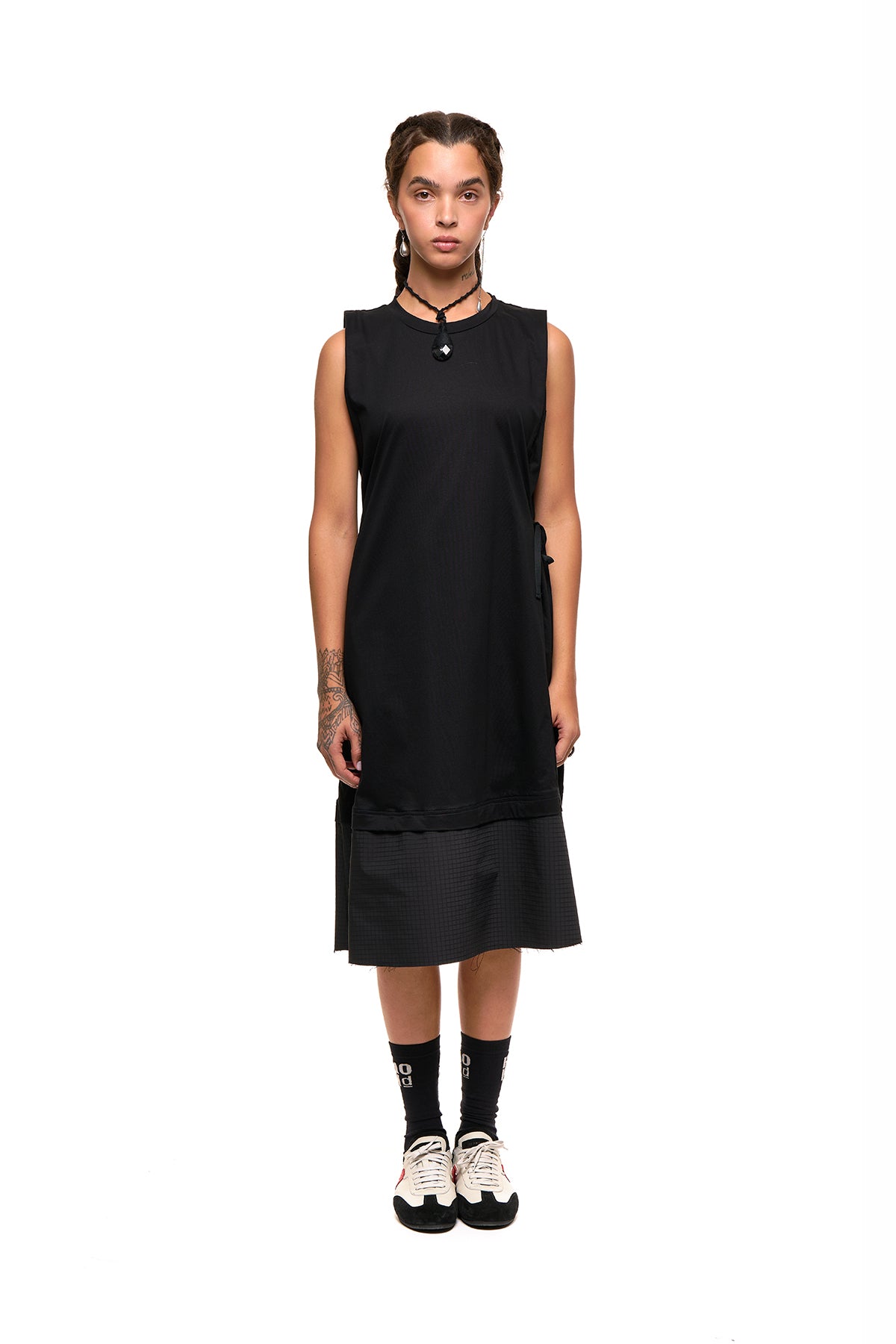 Grid Line Tank Dress