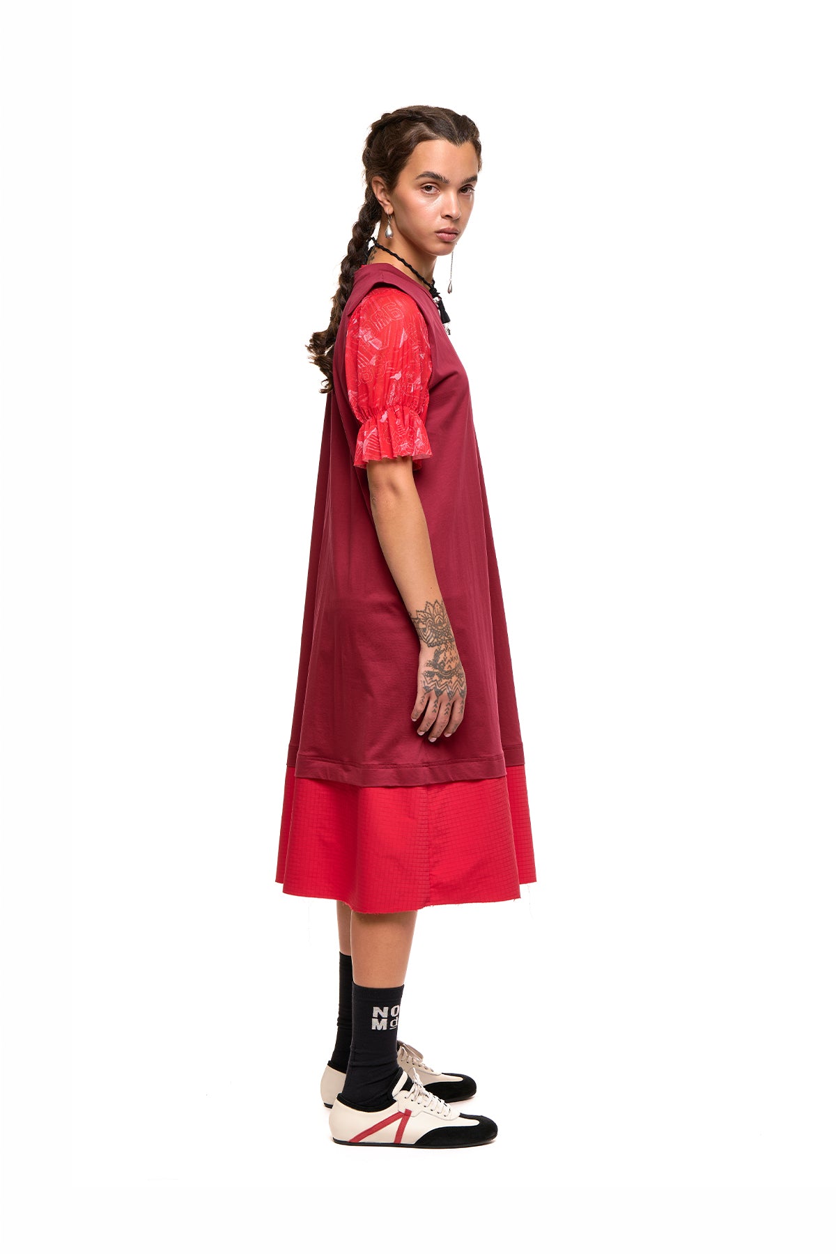 Grid Line Tank Dress
