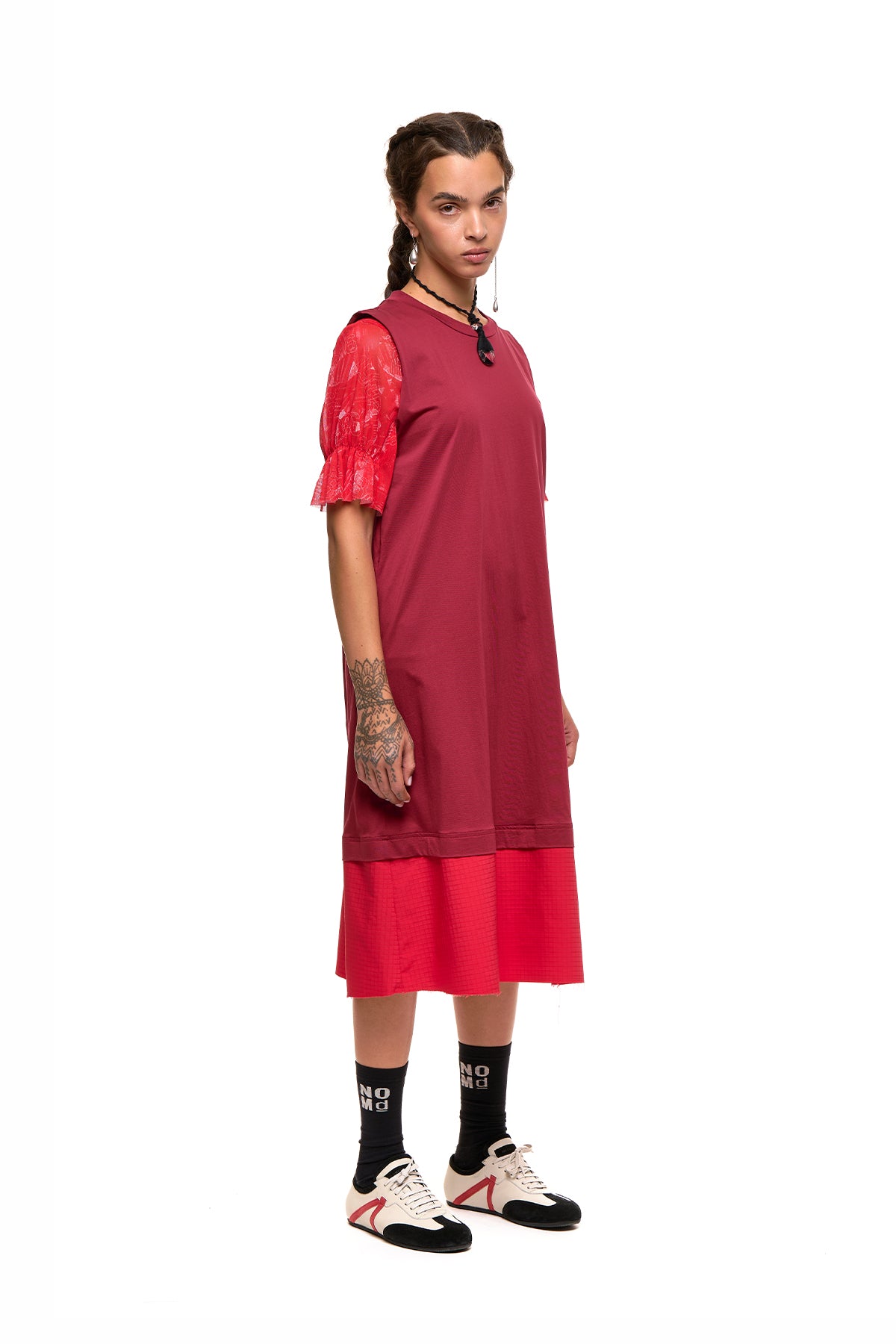 Grid Line Tank Dress