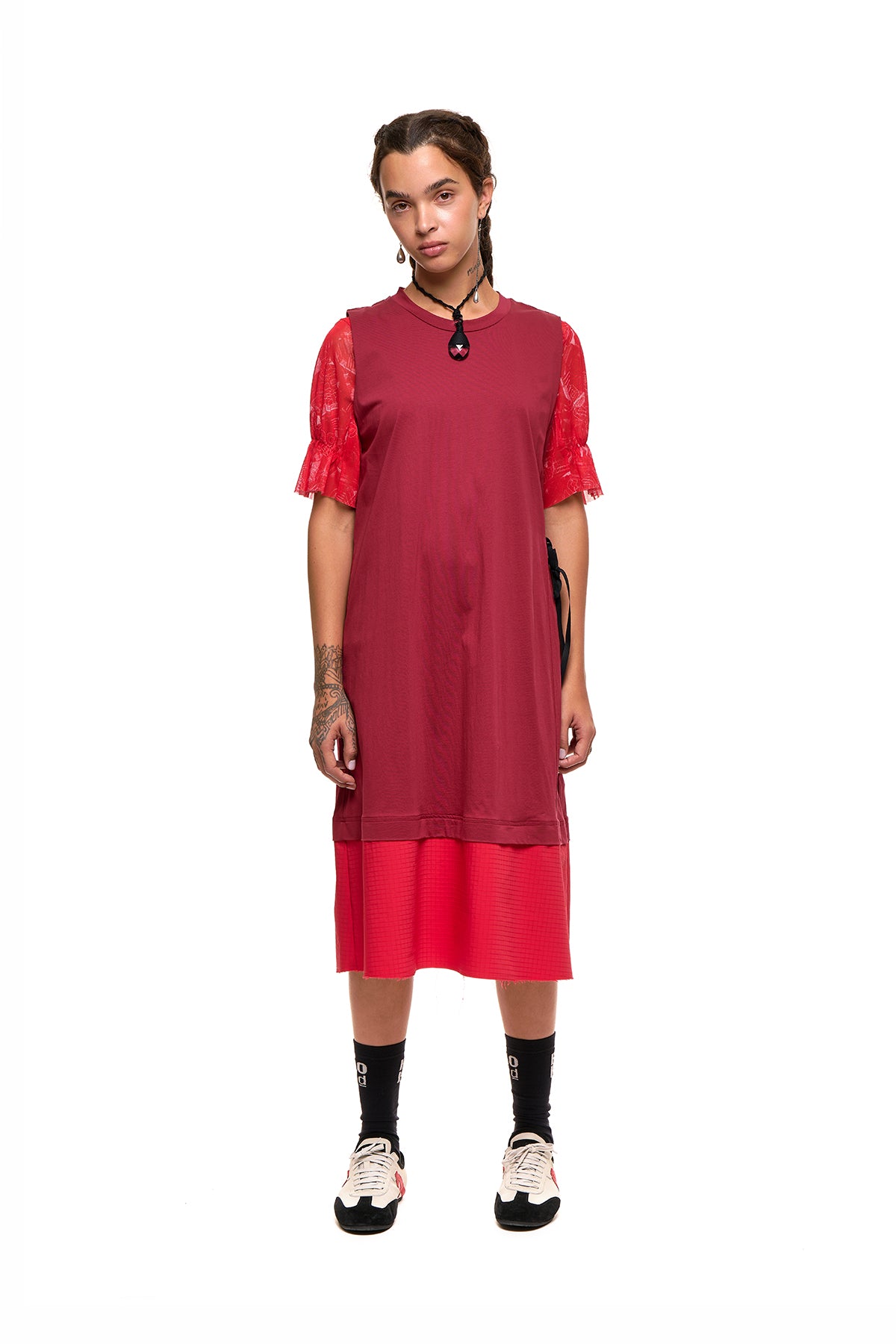 Grid Line Tank Dress