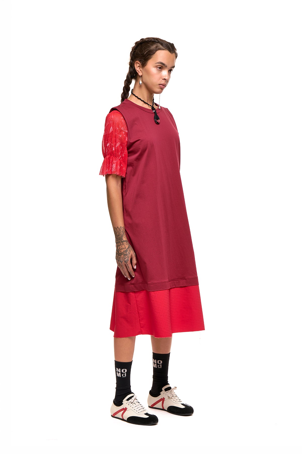 Grid Line Tank Dress