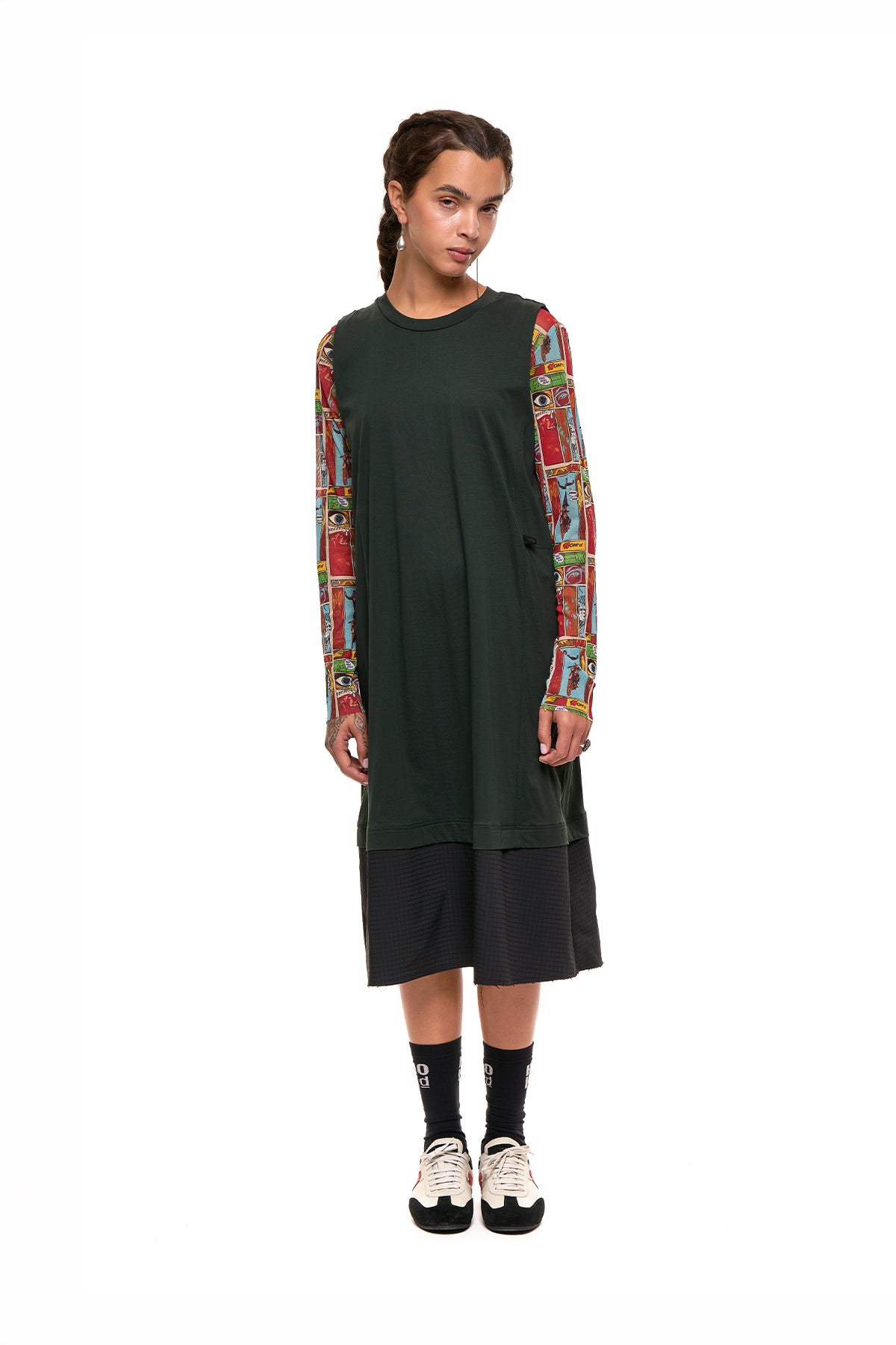 Grid Line Tank Dress