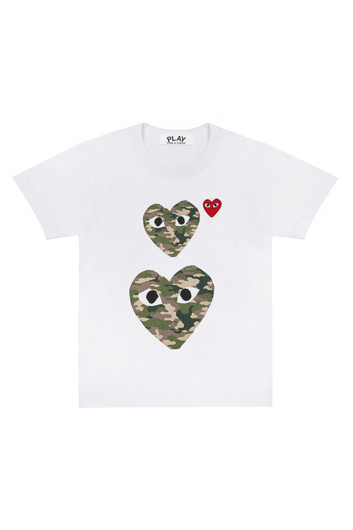 Wms Tee - 3 Camouflage Hearts