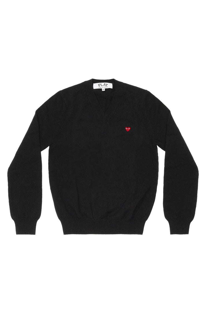 Wms V-Neck Sweater - Red Heart